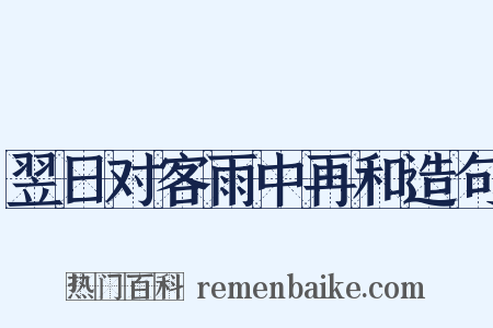 翌日对客雨中再和造句是什么意思的图片